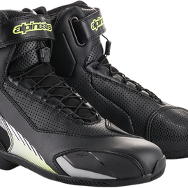 SP-1 v2 Vented Shoes - Black/Silver/Yellow Fluorescent - US 7.5 / EU 41