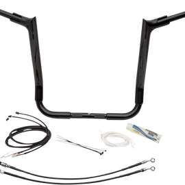 16" Black 1-1/2" Pointed Top Handlebar Kit