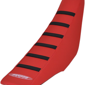 6-Ribbed Seat Cover - Red/Black - CRF 450