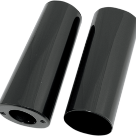 Fork Slider Covers - Gloss Black - Smooth - Extended +2" (8.5")