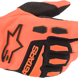 Youth Full Bore Gloves - Orange/Black - XS