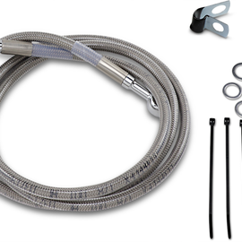 4" Brake Line - Front - Stainless Steel - FXDWG 93-05