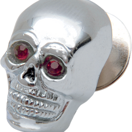 Small Chrome Skull with/Red Eye