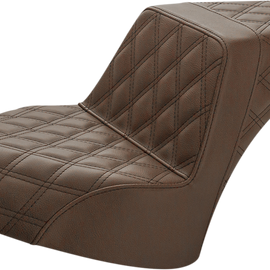 Step Up Seat - Driver/Passenger Lattice Stitch - Brown