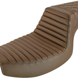 Step Up Seat - Tuck and Roll/Lattice Stitched - Brown989