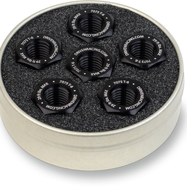 Aluminum Sprocket Nuts - Black - 10 mm x 1.0