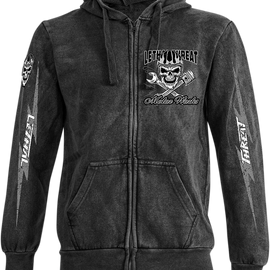 Zip Faster Skull Hoodie - Medium