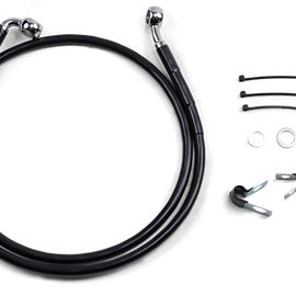 4" Brake Line - Front - Black Vinyl - FXD 00-5