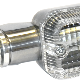 Turn Signal - DOT&E-mark - Single Filament - Aluminum/Clear