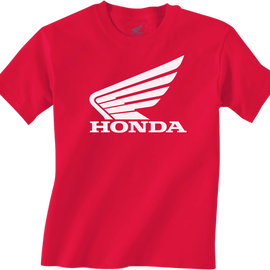 Youth Honda Wing T-Shirt - Red - Medium