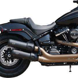 Ceramic Black Grand National Mufflers for Fat Bob