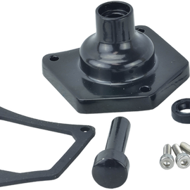 Solenoid End Cover - Starter Button - Gloss Black