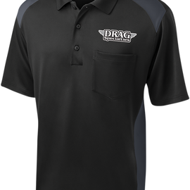 Drag Specialties Polo Shirt - Black/Charcoal - Small