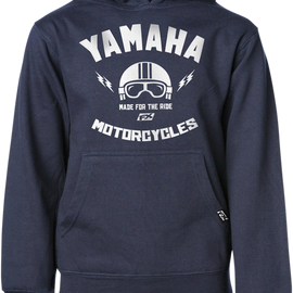 Youth Yamaha Helmet Hoodie - Navy - XL