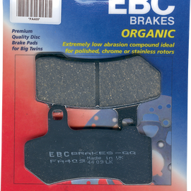 Organic Brake Pads - FA409