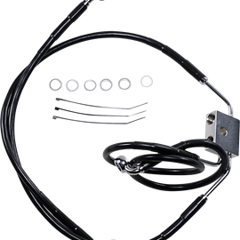 Brake Line - Front - Black - +6" - FXDF '12-'17