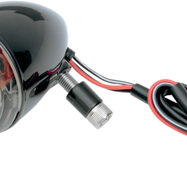 Universal Turn Signal Light - Front - Gloss Black with Smoke Lens
