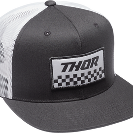 Checker Hat - Gray/White
