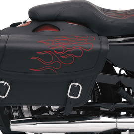 Flame Saddlebag - Red -Large