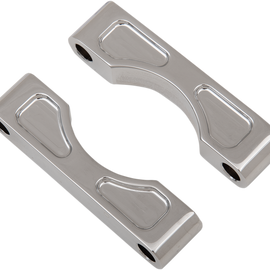 Hugger Front Fender Mounting Blocks - For 16"/17"/18" Wheels - Chrome