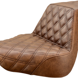 Step Up Seat - Lattice Stitched - Brown3839078