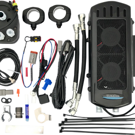 Oil Cooler Kit - Black - Side Mount - FLH