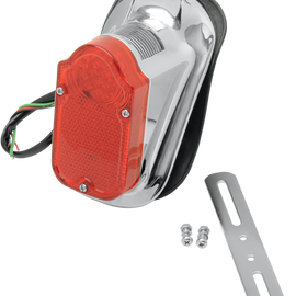 Tombstone Taillight/License Plate Mount - Top Tag - Red Lens