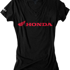 Women's Honda V-Neck T-Shirt - Black - Large