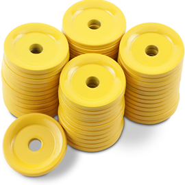 Support Plates - Yellow - Round - 48 Pack