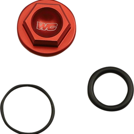 Aluminum Oil Filler Plug - Red