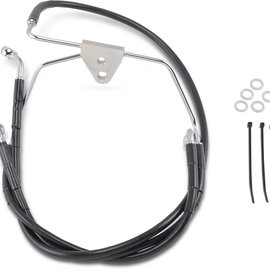 8" Brake Line - Front - Black Vinyl - FLH 96-07