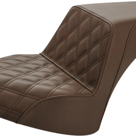 Step Up Seat - Driver Lattice Stitch/Passenger Smooth - Brown