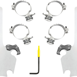 Fats/Slim Winshield Trigger Lock Complete Mount Kit - Polished - XL