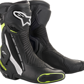 SMX+ Vented Boots - Black/White/Yellow - US 11.5 / EU 46