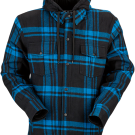 Timber Flannel Shirt - Black/Blue - Large