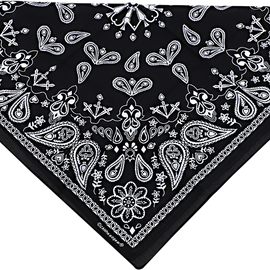 Paisley Cotton Bandana - Black