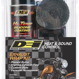 Exhaust Wrap Kit - Black Wrap w/ Black HT Silicone Coating