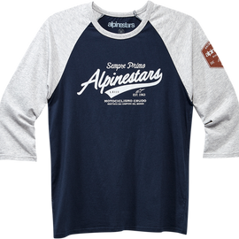 Script T-Shirt - Gray/Navy - 2XL