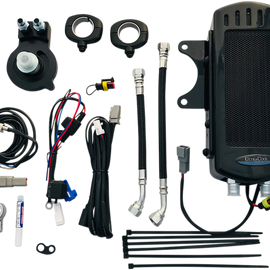 Oil Cooler Kit - Gloss Black - Side Mount - Sportster