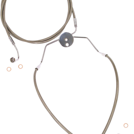 Lower Brake Line - Stainless/Chrome Fittings - Touring5038124591