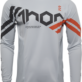 Youth Pulse Cube Jersey - Gray/Red Orange - Medium