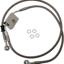 Brake Line - Front - +10" - Stainless Steel - XL