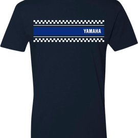 Yamaha Checkered Raceway T-Shirt - Navy - Large