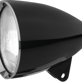 5 3/4" Headlight Housing - Black - Concours Rocket Smooth