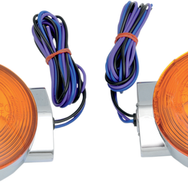 Turn Signal Light Kit - Chrome - Front FLT