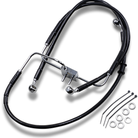 Brake Line - Front - +2" - Black - XL