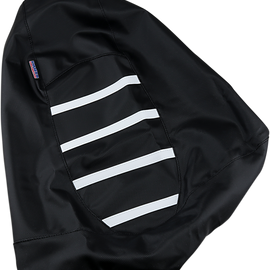 Ribbed Seat Cover - Black/White - Ski-Doo