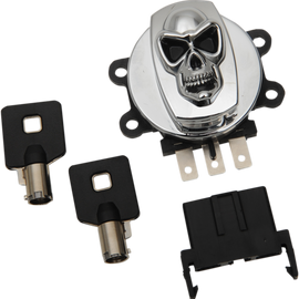 Switch de ingnicion Drag Specialties calavera - cromo
