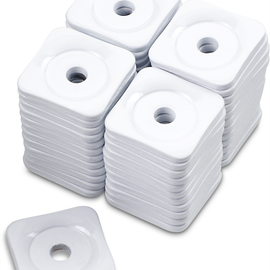 Support Plates - White - Square - 48 Pack