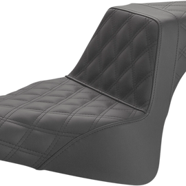 Step Up Seat - Lattice Stitched - Black